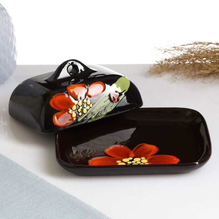 Масленка Масленка "Псковская" 18х14х8см, божья коровка