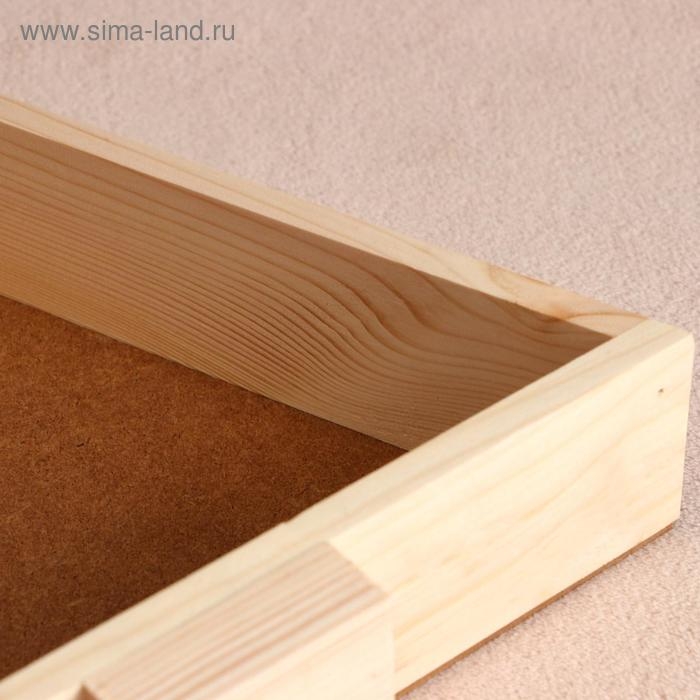 Кашпо деревянное  Кашпо деревянное "Ящик Ёлочка треугольником", МАССИВ, 39×27×6 см