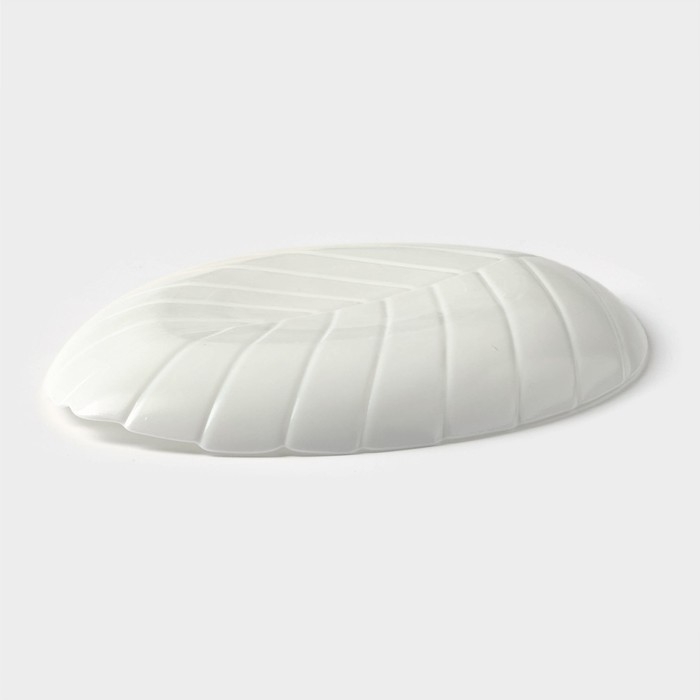 Блюдо сервировочное Avvir «Лист», 22,8×17,5×2 см, стеклокерамика, цвет белый Блюдо сервировочное Avvir «Лист», 22,8×17,5×2 см, стеклокерамика, цвет белый