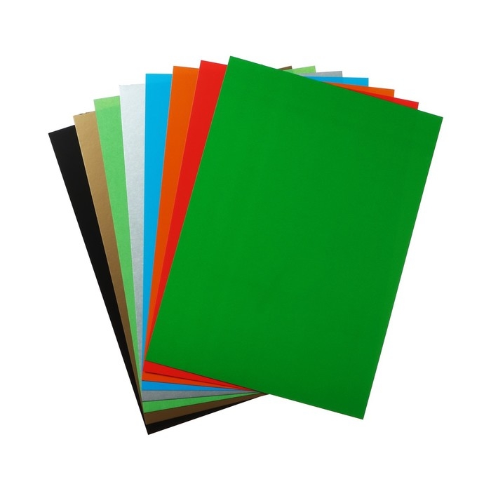 Картон цветной двусторонний А4, 8 листов, 16 цветов, Картон цветной двусторонний А4, 8 листов, 16 цветов, "Дракоша" мелованный 220 г/м2, в папке