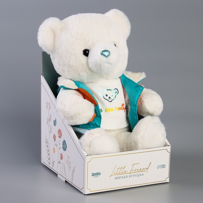 Мягкая игрушка Little Friend, мишка в голубой курточке, 23 см Мягкая игрушка Little Friend, мишка в голубой курточке, 23 см