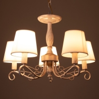 Люстра 2149/5 E14 40Вт белый с золотой патиной 57х57х38 см BayerLux