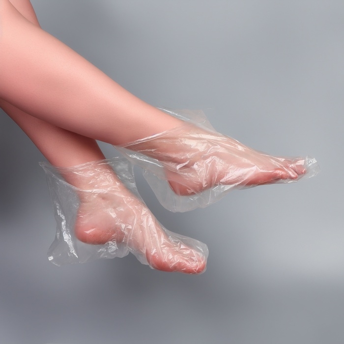 Одноразовые носочки, для парафинотерапии, набор 50 шт, цвет прозрачный Одноразовые носочки, для парафинотерапии, набор 50 шт, цвет прозрачный