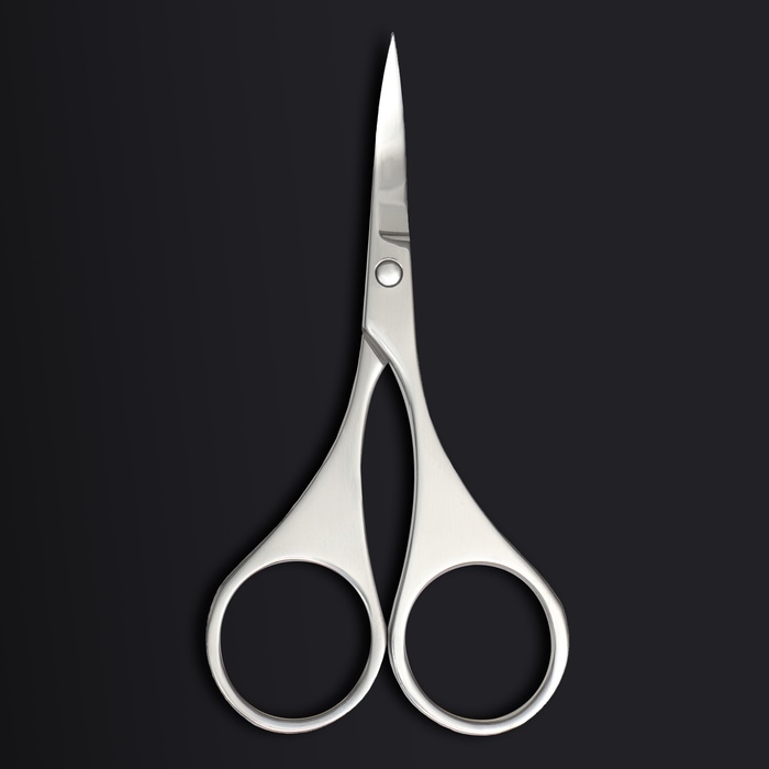 Ножницы маникюрные «Premium», загнутые, 9 см, на блистере, цвет серебристый Ножницы маникюрные «Premium», загнутые, 9 см, на блистере, цвет серебристый