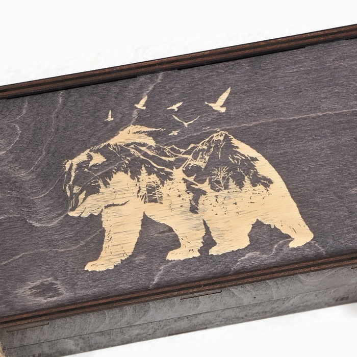 Набор с шампурами подарочный  Набор с шампурами подарочный "Медведь" в кейсе