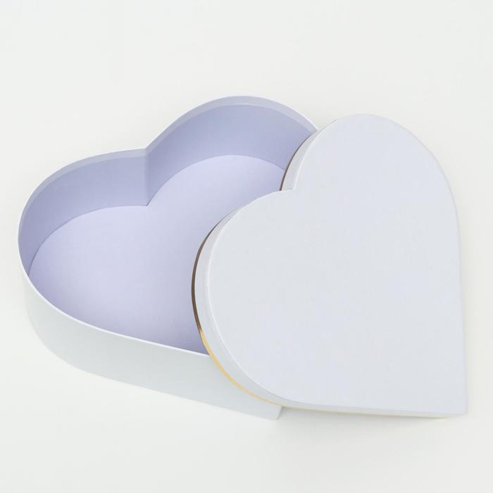 Набор коробок 3 в 1 Набор коробок 3 в 1 "Сердца" белый, 28.5x26x11-23.5x21x8.5 см 7082041