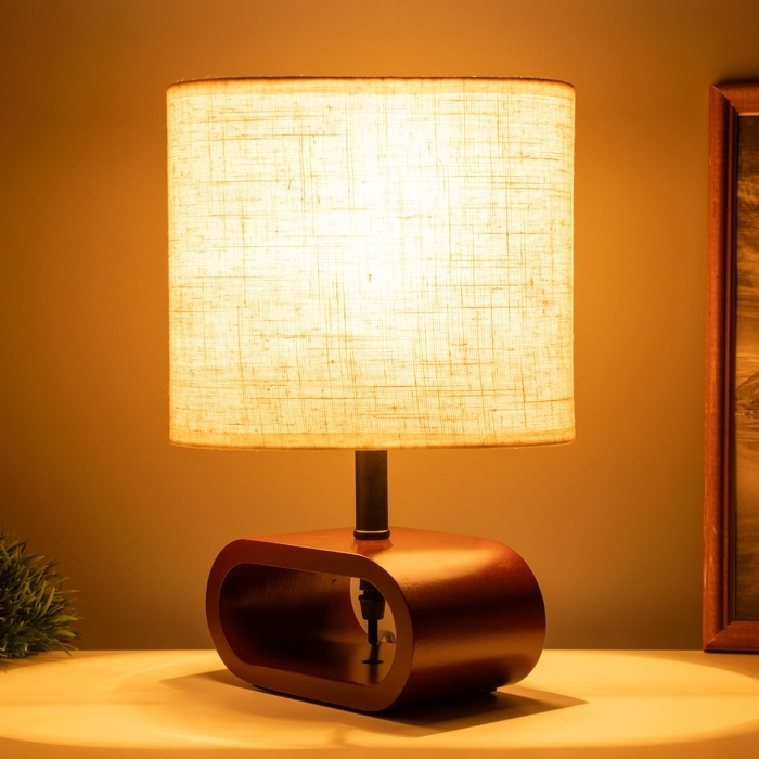 Лампа настольная Лампа настольная "Лилит" 1х40Вт Е27 орех красный 11,5х20х30см
