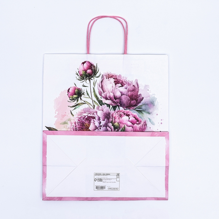 Пакет крафт Пакет крафт "Самой нежной" 32 х 19,5 х 37 см