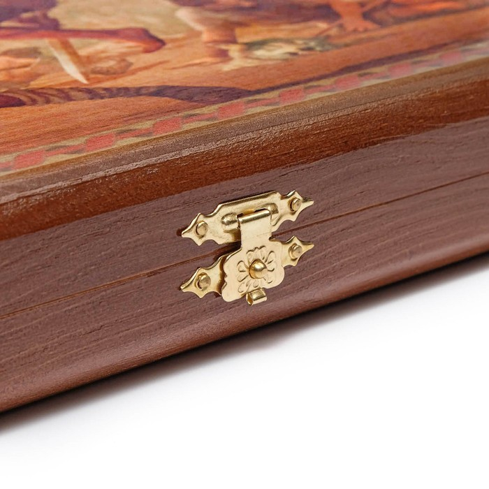 Нарды деревянные большие, настольная игра Нарды деревянные большие, настольная игра "Гладиатор", 40 х 40 см, с шашками