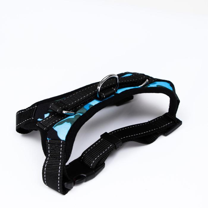 Шлейка К7 мягкая светоотражающая, размер S, ОГ 44-55 см, вес 5-9 кг, голубая хаки Шлейка К7 мягкая светоотражающая, размер S, ОГ 44-55 см, вес 5-9 кг, голубая хаки