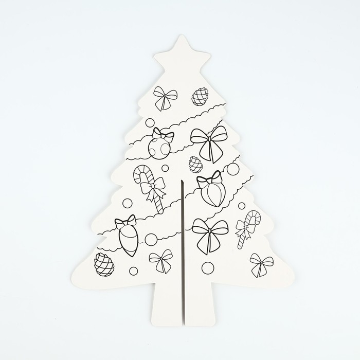 Ёлка раскраска настольная на новый год «Волшебный оленёнок», новогодняя заготовка для творчества Ёлка раскраска настольная на новый год «Волшебный оленёнок», новогодняя заготовка для творчества