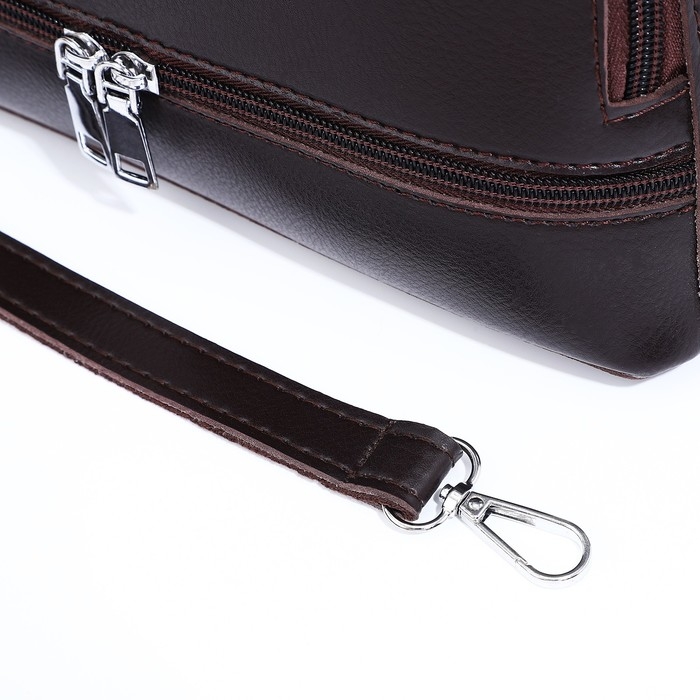 Сумка кросс-боди на молнии, цвет тёмно-коричневый Сумка кросс-боди на молнии, цвет тёмно-коричневый