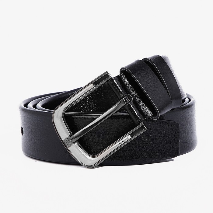 Ремень мужской, ширина 3.5 см, винт, пряжка металл, цвет чёрный Ремень мужской, ширина 3.5 см, винт, пряжка металл, цвет чёрный