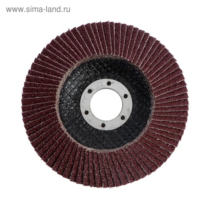 Круг лепестковый торцевой конический ТУНДРА, 115 х 22 мм, Р60 Круг лепестковый торцевой конический ТУНДРА, 115 х 22 мм, Р60