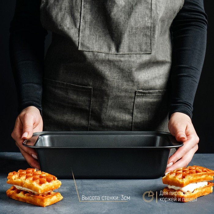 Форма для выпечки Доляна «Жаклин. Хлеб», 27×15×5,5 см, антипригарное покрытие, цвет чёрный Форма для выпечки Доляна «Жаклин. Хлеб», 27×15×5,5 см, антипригарное покрытие, цвет чёрный