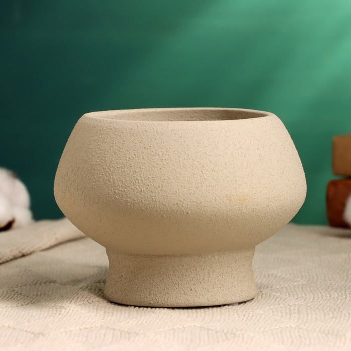 Кашпо - ваза  Кашпо - ваза "Мина" бежевое, 13х13х10см