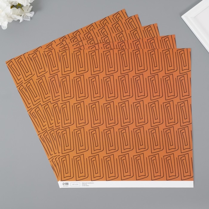 Бумага для скрапбукинга  Бумага для скрапбукинга "Греция" плотность 180 гр набор 5 шт 30,5х32 см