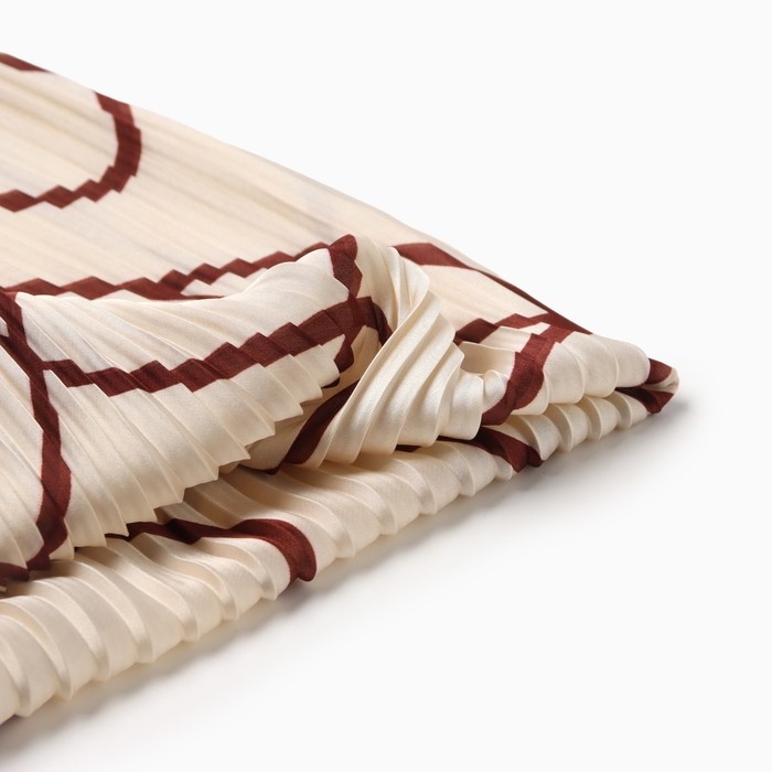 Плиссированный женский платок MINAKU, 70*70, цв.коричневый Плиссированный женский платок MINAKU, 70*70, цв.коричневый