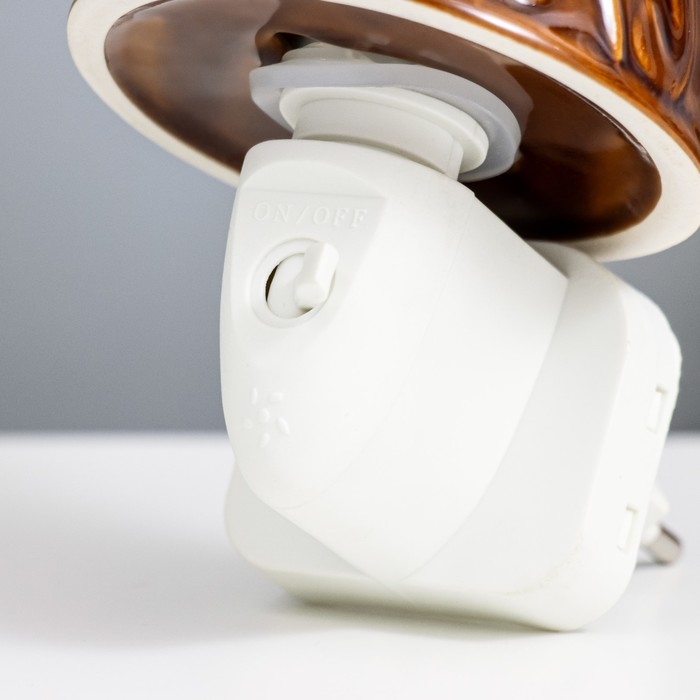 Ночник Ночник "Узор" темно-коричневый 7,8х7,8х12 см