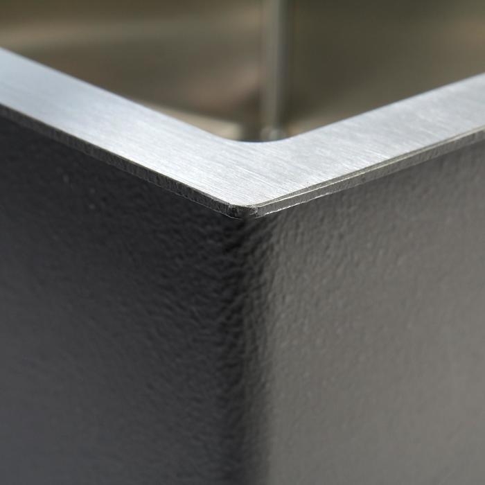 Мойка кухонная GERHANS K34444, врезная, 440 х 440 х 220 мм,  толщина 1,0 мм, с сифоном Мойка кухонная GERHANS K34444, врезная, 440 х 440 х 220 мм,  толщина 1,0 мм, с сифоном