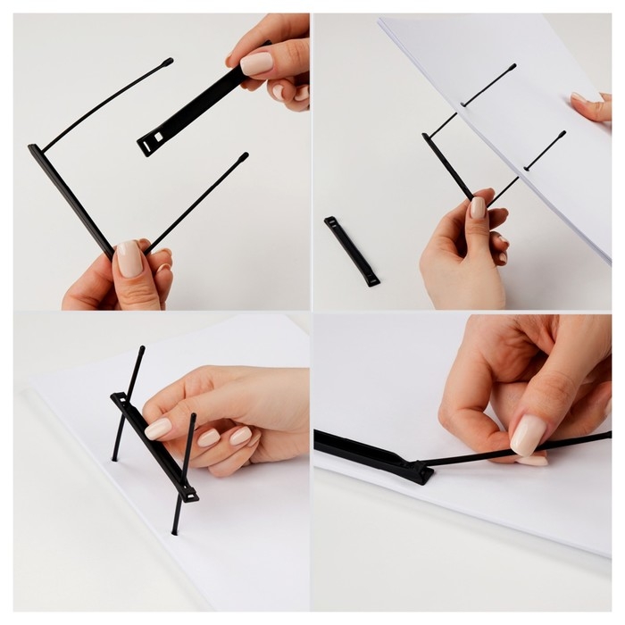 Набор механизмов для скоросшивания СТАММ, пластик, 25 шт., черные Набор механизмов для скоросшивания СТАММ, пластик, 25 шт., черные