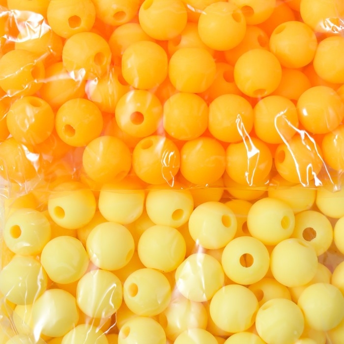 Бусины для творчества пластик Бусины для творчества пластик "Цитрус" матовые набор 4 цвета х 20 гр