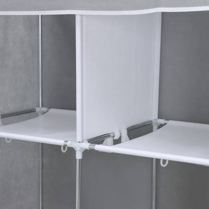 Шкаф тканевый каркасный, складной LaDо́m, 83×45×160 см, цвет серый Шкаф тканевый каркасный, складной LaDо́m, 83×45×160 см, цвет серый