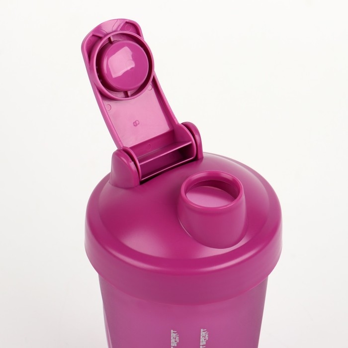 Шейкер "Мастер К" CrossFit "Никогда не сдаваться", спортивный для коктейлей, 400 мл, розовый