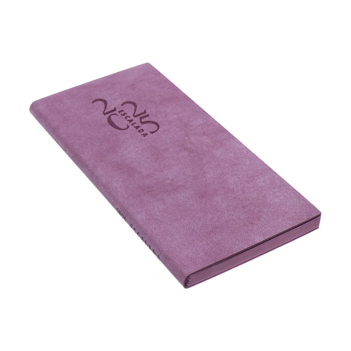 Еженедельник датированный 2025 года, 80х165 мм, 64 листа ESCALADA, мягкая обложка из искусственной кожи, блинтовое тиснение, блок 70 г/м², сиреневый Еженедельник датированный 2025 года, 80х165 мм, 64 листа ESCALADA, мягкая обложка из искусственной кожи, блинтовое тиснение, блок 70 г/м², сиреневый