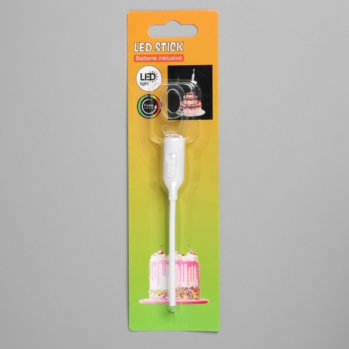 Светодиодная свеча  Светодиодная свеча "Цифра 9", 14.5 см, от батареек LR1130х3 (в комплекте), свечение мульти (RGB)