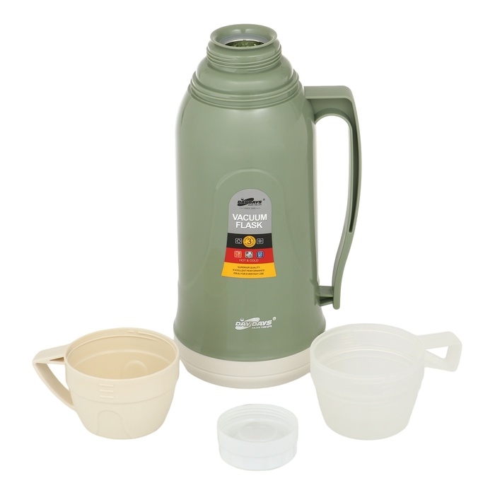 Термос 1.7 л, со стеклянной колбой, сохраняет тепло 14 ч, 14 х 34 см, зеленый Термос 1.7 л, со стеклянной колбой, сохраняет тепло 14 ч, 14 х 34 см, зеленый