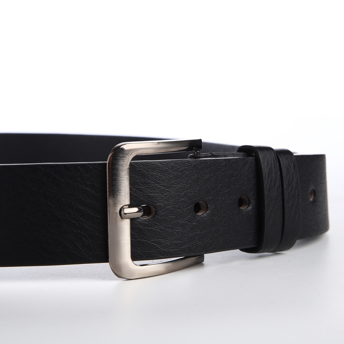 Ремень мужской, ширина 4 см, винт, пряжка металл, цвет чёрный Ремень мужской, ширина 4 см, винт, пряжка металл, цвет чёрный