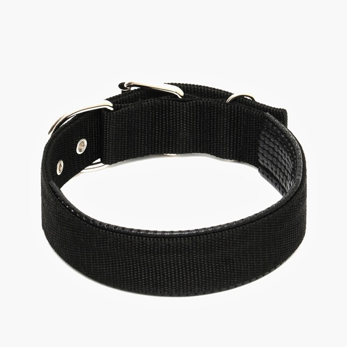 Ошейник  Ошейник "Комфорт" комбинированный, 60 х 4 см, ОШ 45-55 см, чёрный