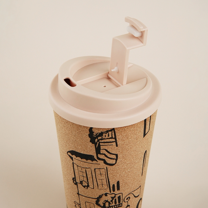 Стакан для кофе с крышкой SL Home «Севилья», пробковый, 450 мл, 9,5×9,5×18,5 см, цвет бежевый Стакан для кофе с крышкой SL Home «Севилья», пробковый, 450 мл, 9,5×9,5×18,5 см, цвет бежевый