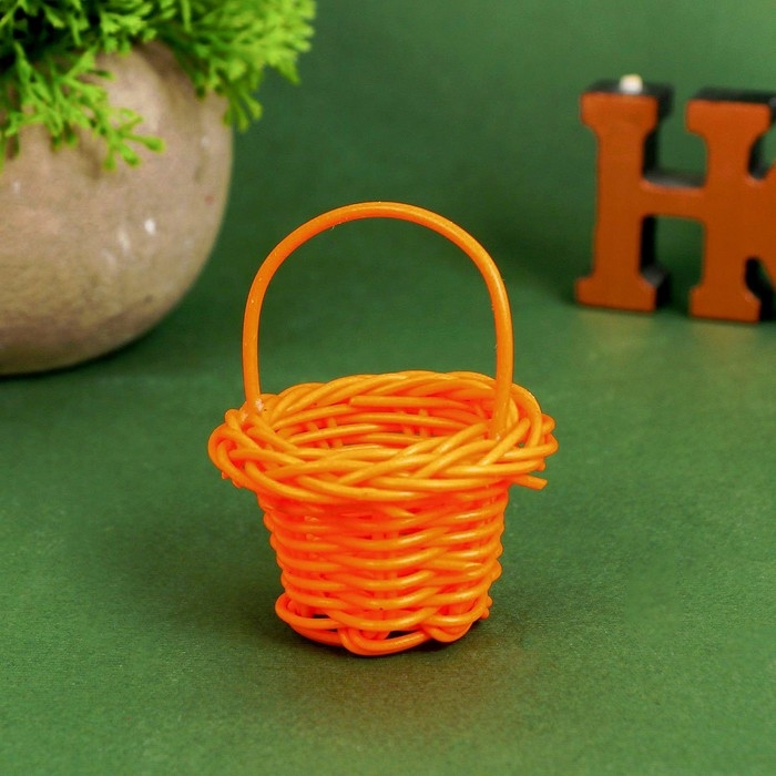 Кукольная миниатюра «Корзинка», цвета МИКС Кукольная миниатюра «Корзинка», цвета МИКС