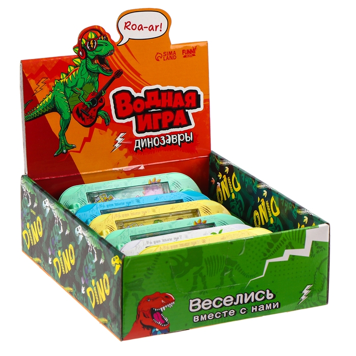 Водная игра с колечками «Динозарвы», цвета МИКС, в шоубоксе Водная игра с колечками «Динозарвы», цвета МИКС, в шоубоксе