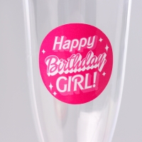 Набор посуды  "Happy Birthday,girl", стаканы 6 шт., тарелки 6 шт.