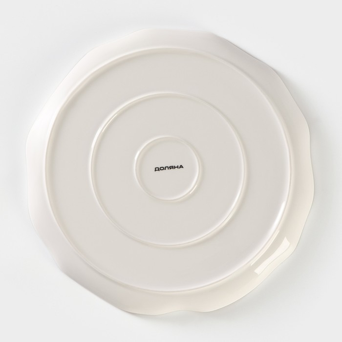 Тарелка фарфоровая обеденная Доляна «Млечный путь», d=25 см, цвет белый в крапинку Тарелка фарфоровая обеденная Доляна «Млечный путь», d=25 см, цвет белый в крапинку