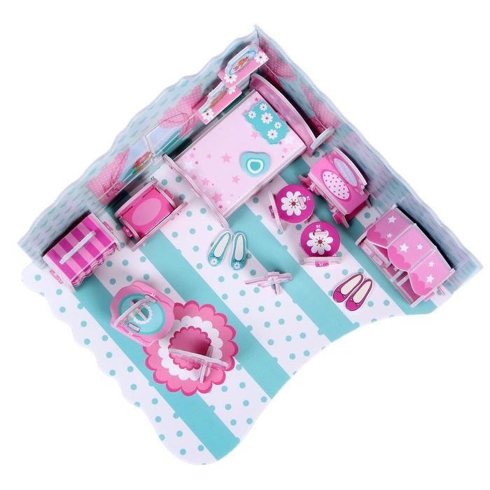 3D Конструктор из пенокартона «Комната принцессы», 54 детали 3D Конструктор из пенокартона «Комната принцессы», 54 детали