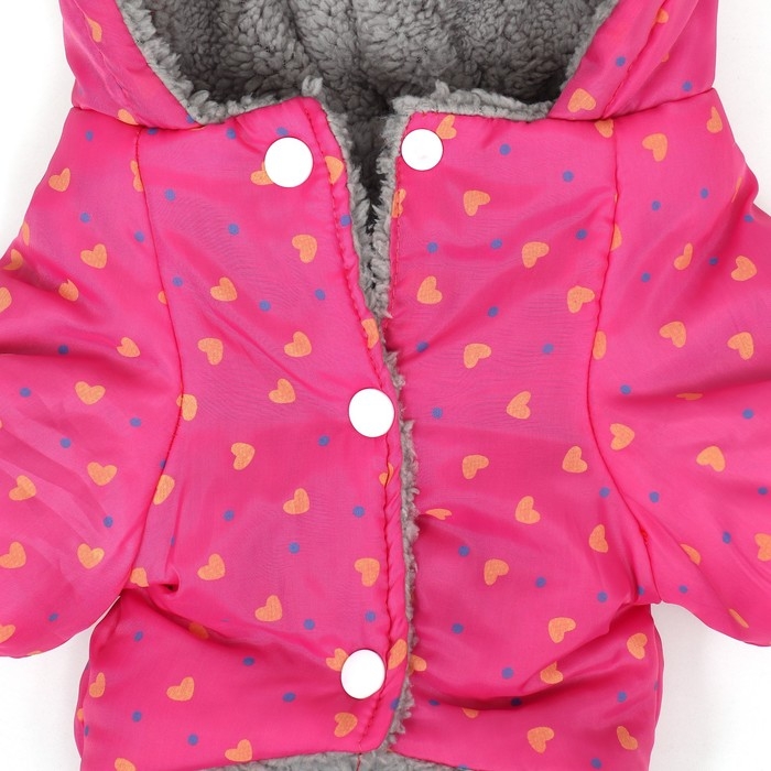 Комбинезон  Комбинезон "нежный путь" на меховом подкладе, размер 2XL (ДС 45, ОШ 45, ОГ 55 см), розовый