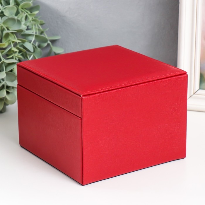 Шкатулка кожзам для украшений  Шкатулка кожзам для украшений "Алые паруса" 16х16х11,8 см