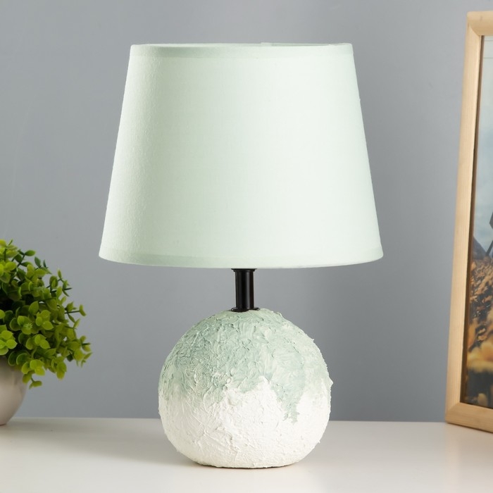 Настольная лампа Настольная лампа "Ларнака" Е14 40Вт белый голубой 30х30х28см RISALUX