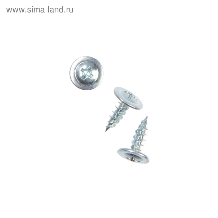 Саморезы с пресс-шайбой, 4.2х13 мм, оцинкованные, 200 шт.