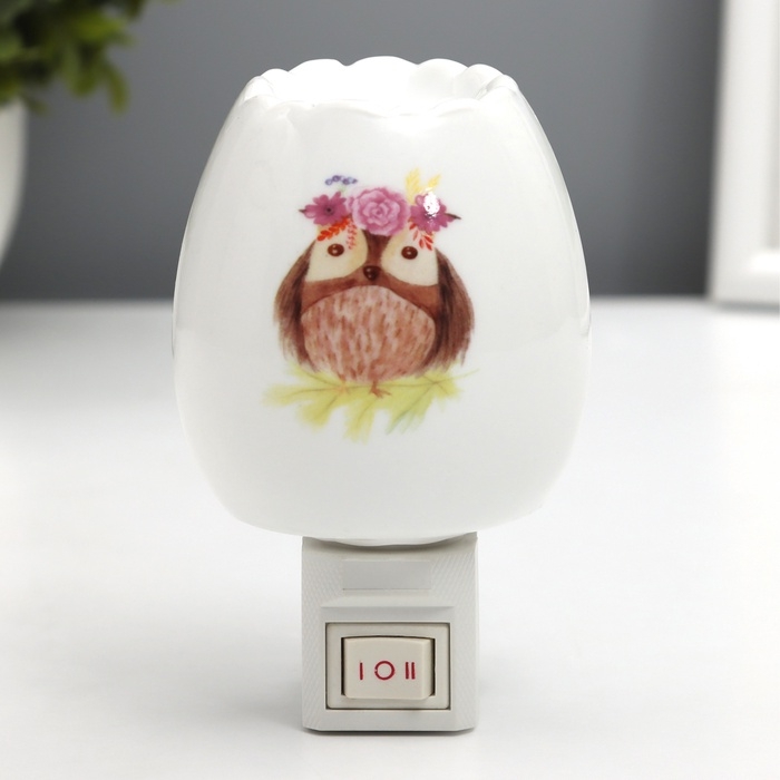 Светильник Светильник "Тетушка сова" 1х7Вт Е11 белый 6х7х11см