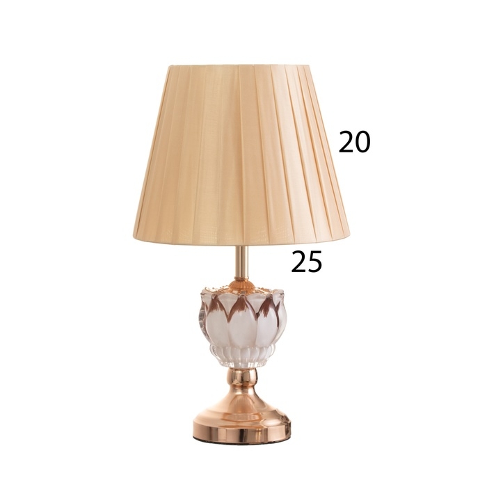 Лампа настольная Лампа настольная "Инез" 1х40Вт Е27 1х4Вт LED золото/бежевый 25х25х45см