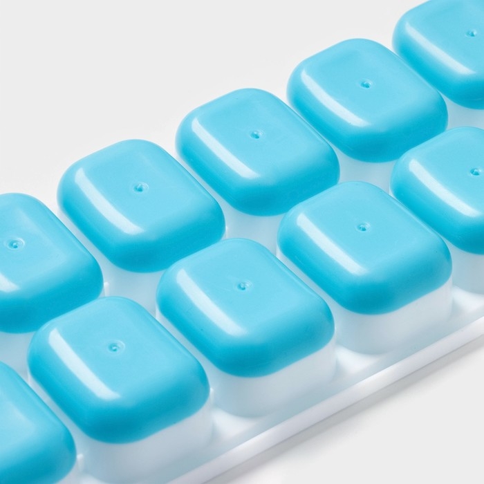 Форма для льда с крышкой Доляна, 25×9,5×2,5 см, 14 ячеек (4×3×2 см), цвет МИКС Форма для льда с крышкой Доляна, 25×9,5×2,5 см, 14 ячеек (4×3×2 см), цвет МИКС