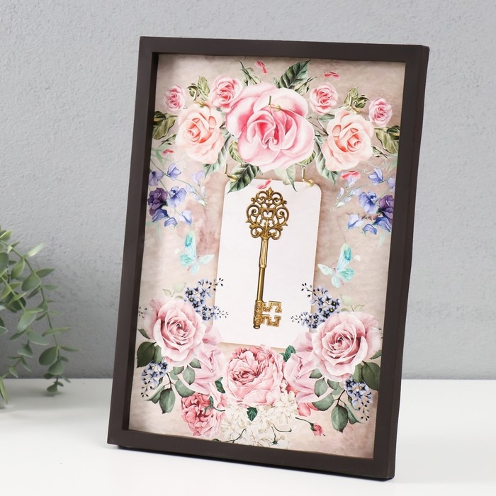 Ключница открытая Ключница открытая "Цветочек" 5 крючков, 23х32 см