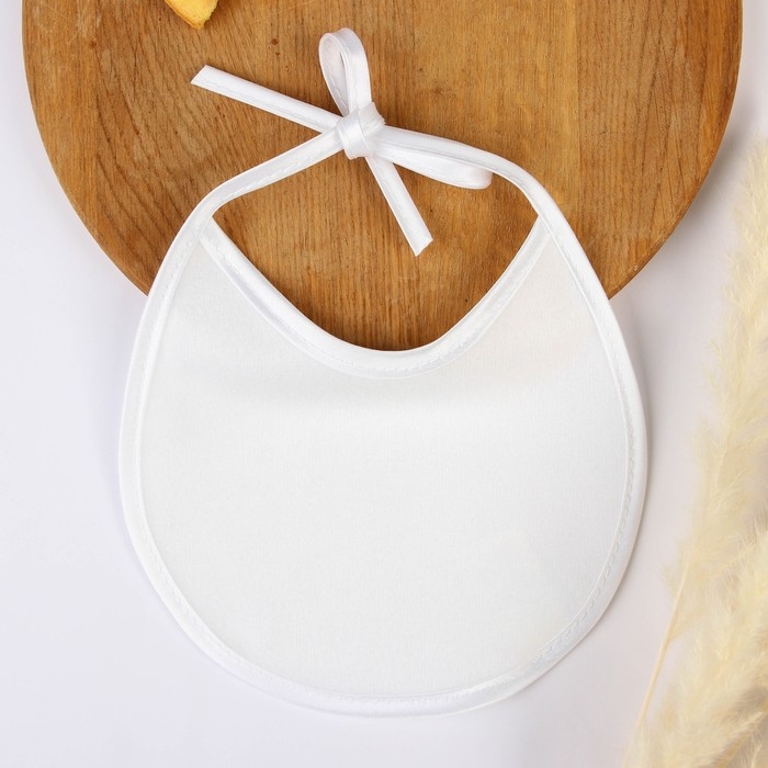 Нагрудник детский 18х18 см., микрофибра с ПВХ  покрытием «Витоша», белый Нагрудник детский 18х18 см., микрофибра с ПВХ  покрытием «Витоша», белый