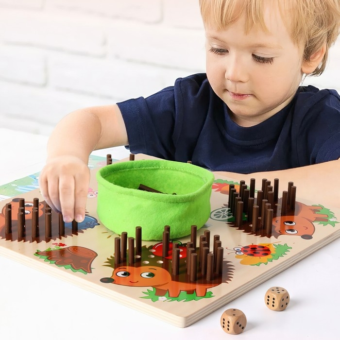 Детская развивающая доска для счёта &laquo;Ёжики&raquo; 30,5 &times; 30,5 &times; 1 см