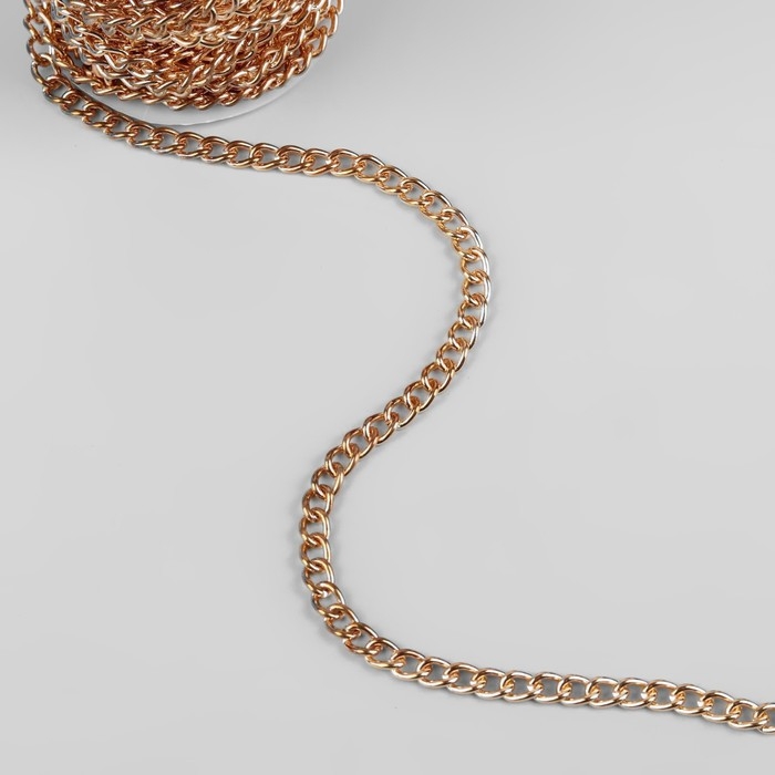 Цепочка для сумки, железная, 6,2 × 8,8 мм, 10 ± 0,5 м, цвет золотой Цепочка для сумки, железная, 6,2 × 8,8 мм, 10 ± 0,5 м, цвет золотой